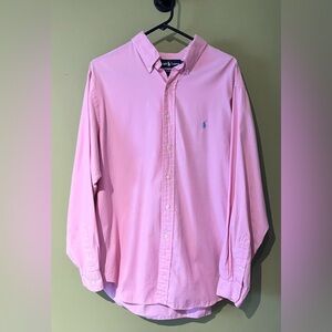 Ralph Lauren Men's Light Pink Button-Down Oxford Shirt 17 1/2 34-35
